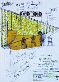 Sketches for open-air stage