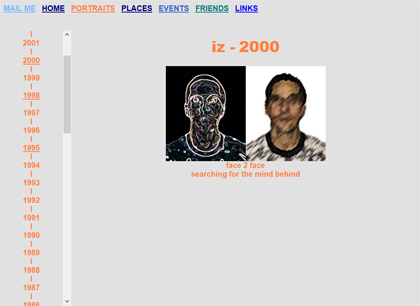 PORTRAITS WEBPAGE 2001